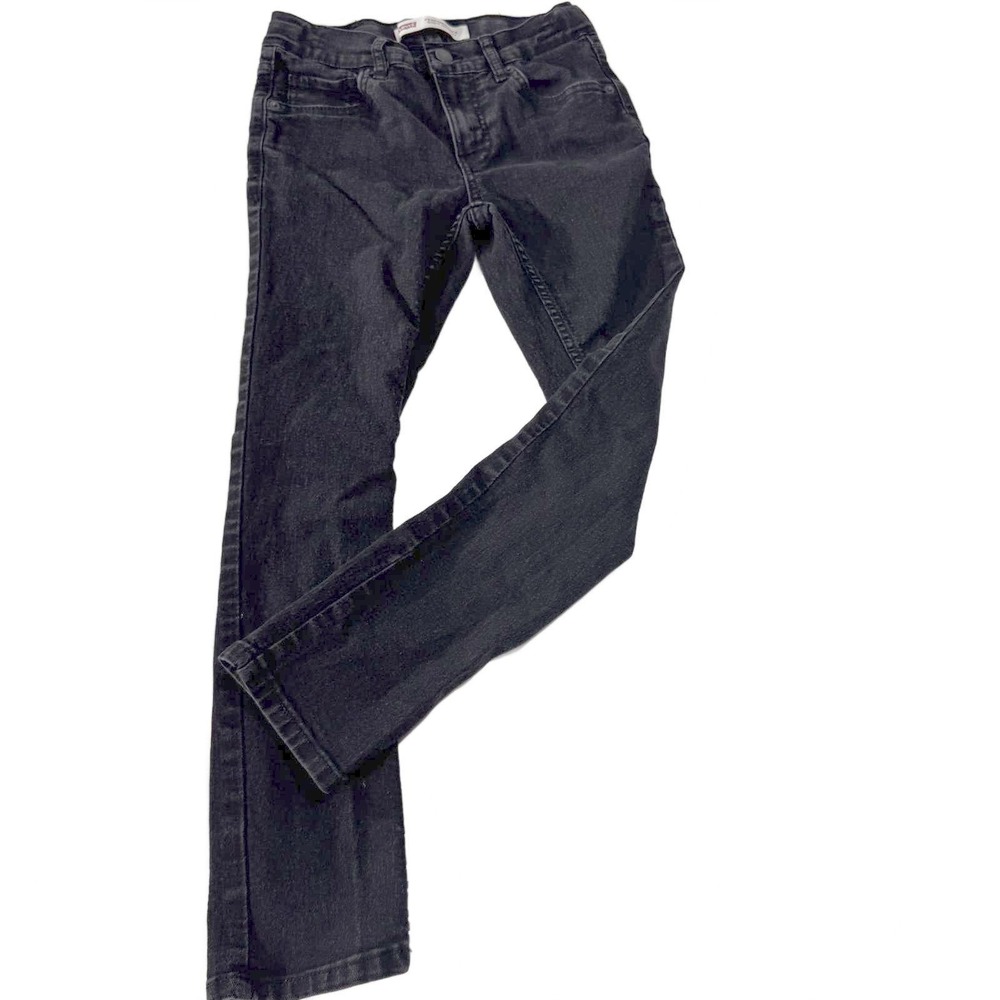 Levi's Boys' 510 Performance Skinny Jeans, Black, 12 Reg Adjustable Waist